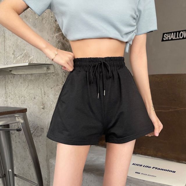 여름 여행 밴딩 트레이닝 반바지 캐주얼 여자 숏팬츠