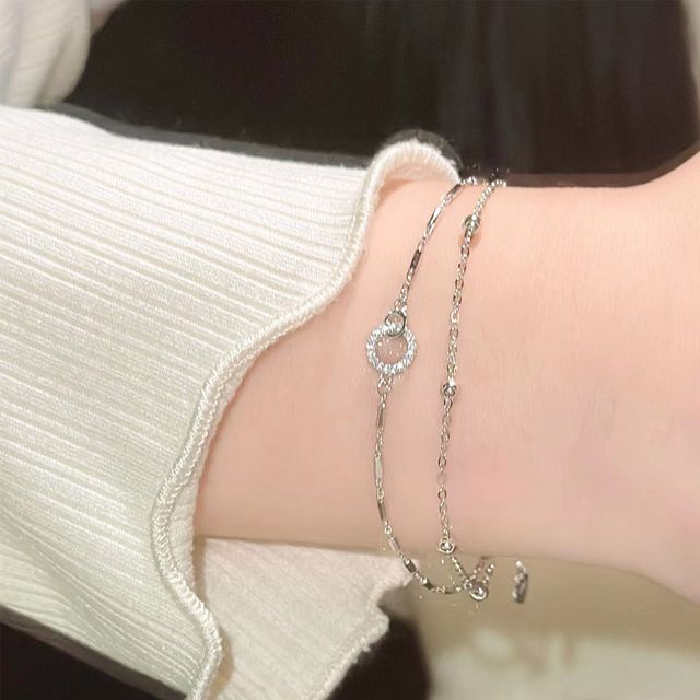 더블 체인 링 팔찌 LM-0432