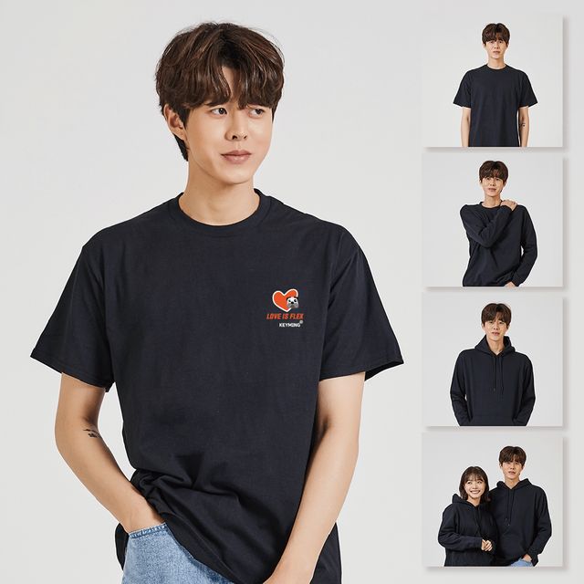 키밍 flex 귀여운 반티 민소매 가족 시밀러룩 티셔츠
