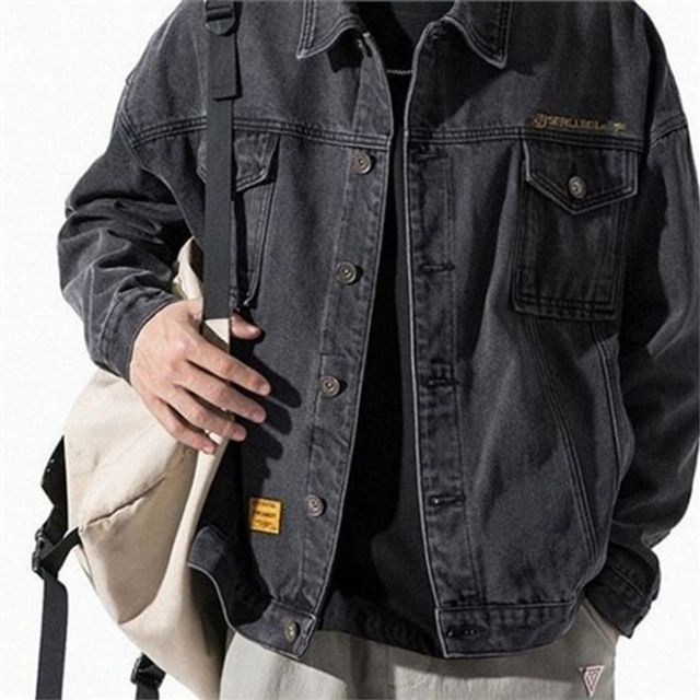 데님 자켓 남성 청 자켓 빅사이즈 빈티지 데일리 아메카지 루즈핏 워싱 간절기 점퍼 상의