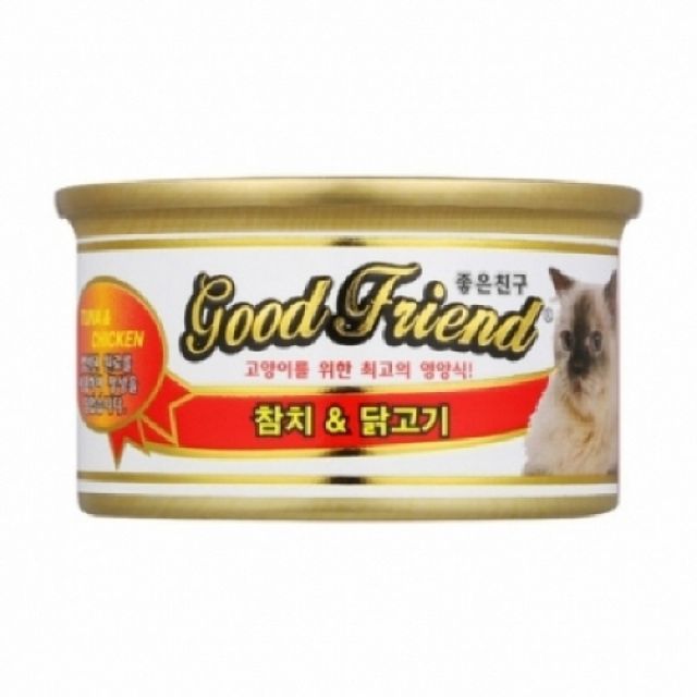 굿프랜드 고양이캔 참치닭고기 1박스 85g 24개입