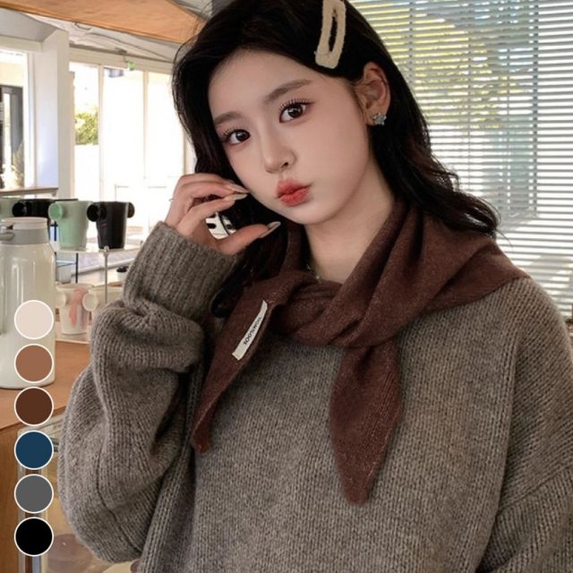 머플러 여성 브라운 니트목도리 가을 목도리 니트