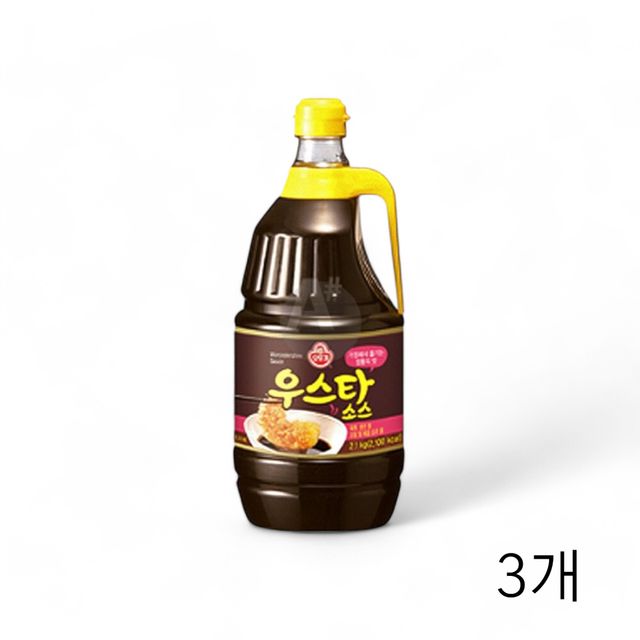WL 오뚜기 우스타소스 2.1Kg X 3개 대용량 식자재 식당 스테이크소스 양송이스테이크소스