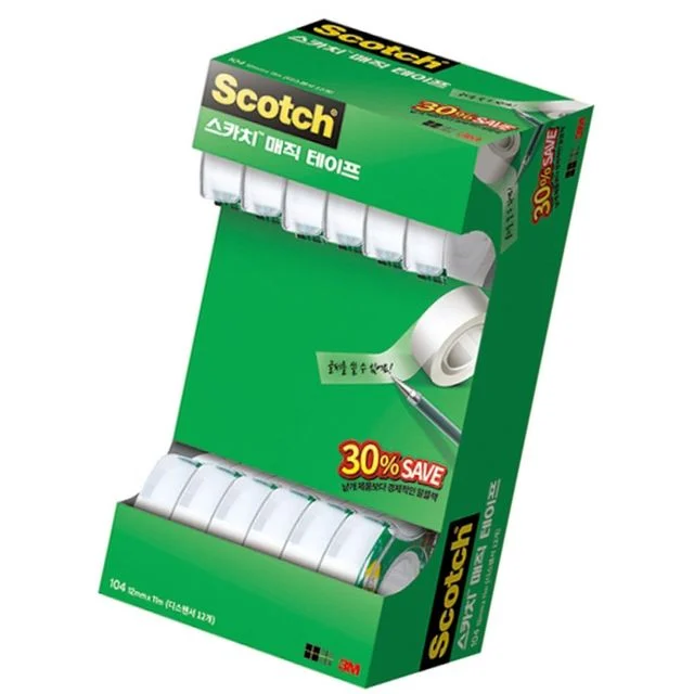 3M 스카치 매직테이프 12x11M 세이빙 팩 30% 1P 접착