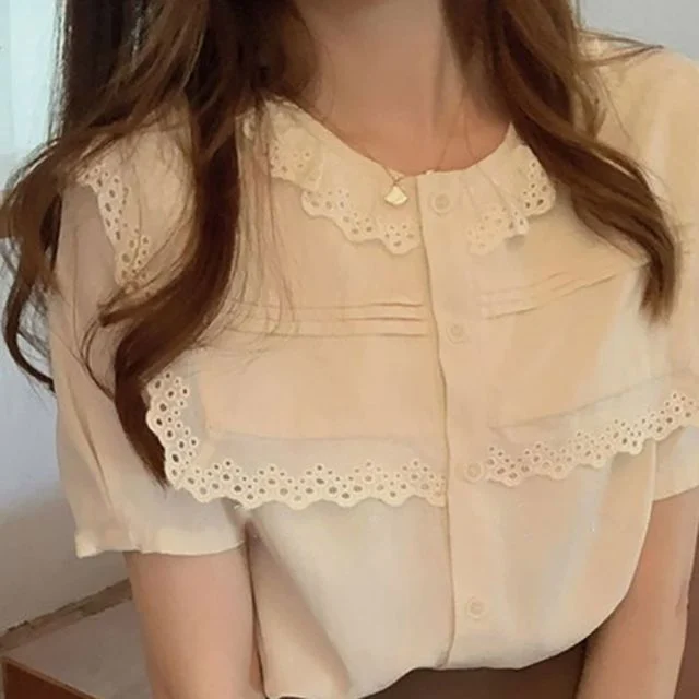 루즈핏 빅카라 스퀘어 블라우스 OSM-1010075