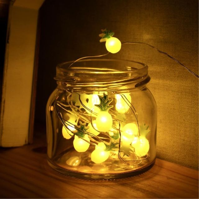 LED 파인애플 와이어 무드등 2M 20구 웜색