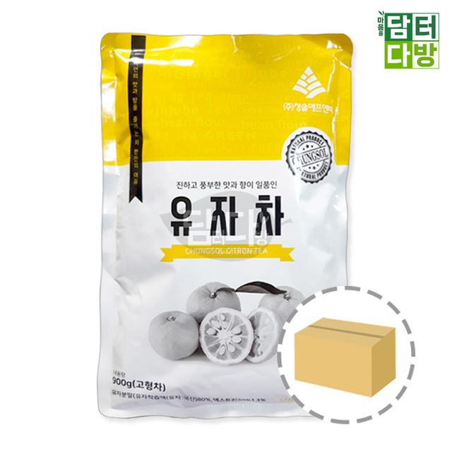 (무배) 청솔 자판기용 유자차 900g 1BOX (12개입)