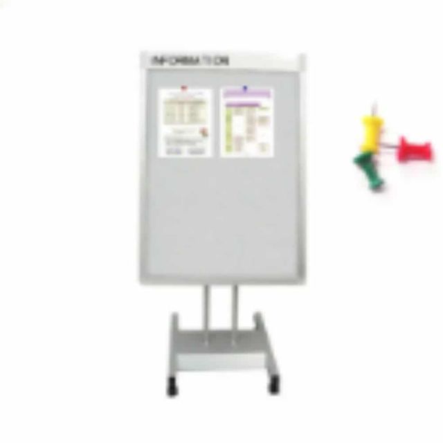 스탠드형 파티션 게시판 Light grey 450x780 압핀꽂이식 배너거치대 스탠드안내판