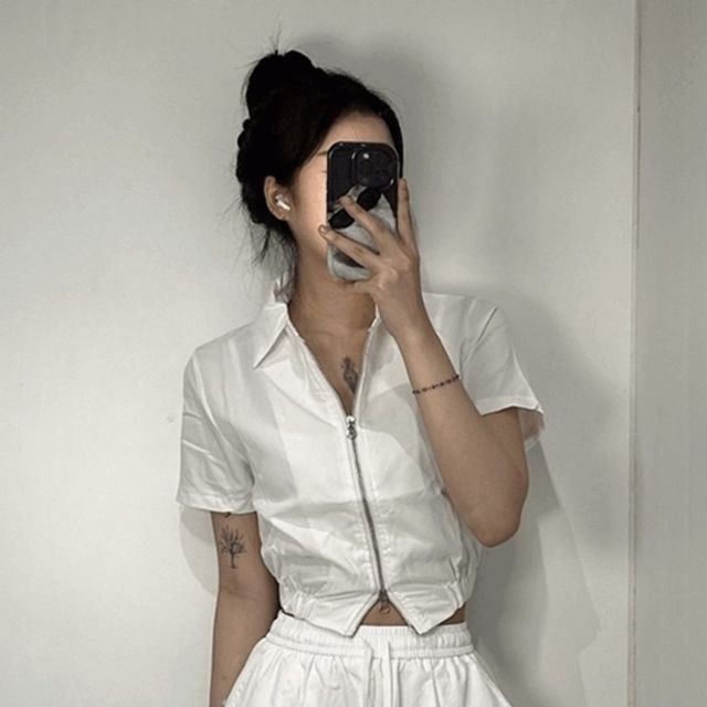 바람막이 자켓 데일리 집업 크롭 밴딩 여름 여자 투웨이 여성 슬림핏 카라넥 점퍼 아우터