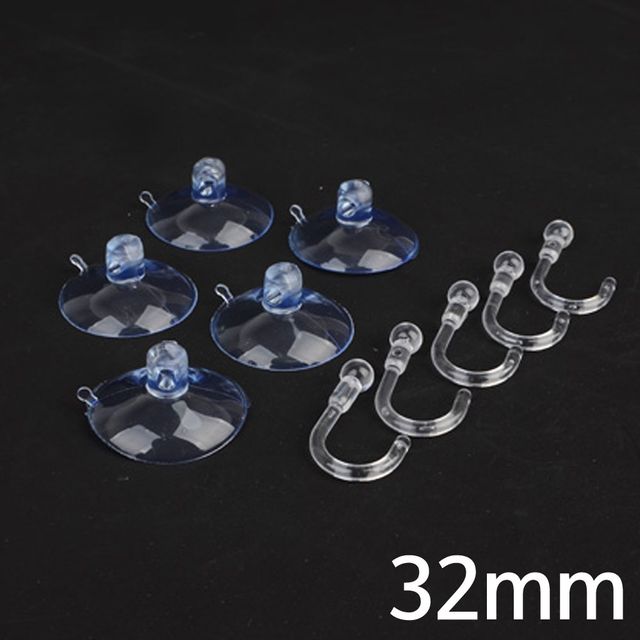 32mm 흡착판 큐방 + 고리 5P X10개 흡착고무 유리부착