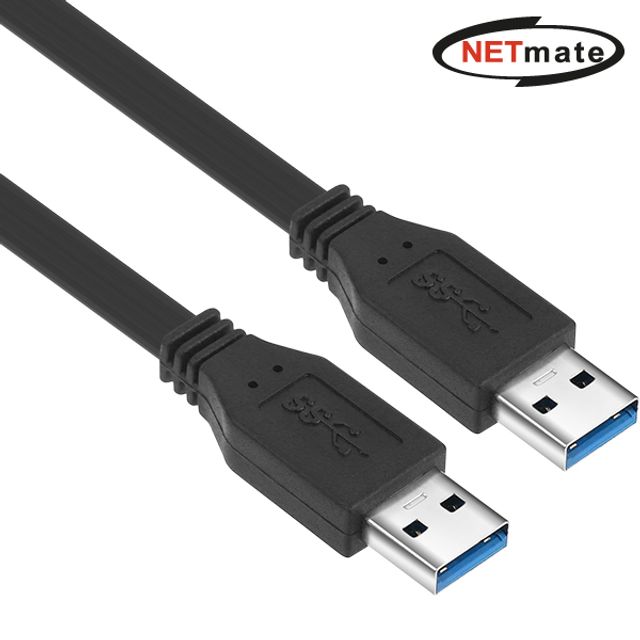NMC-UA303F USB3.0 AM-AM FLAT 케이블 0.3m 블랙