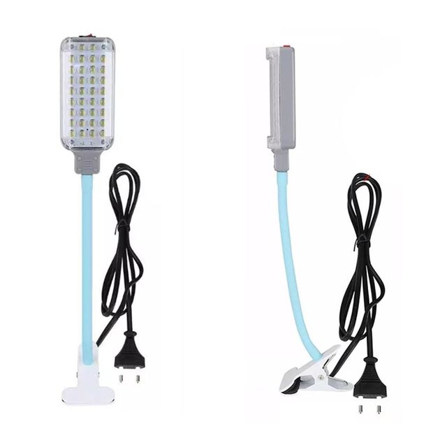 LED 집게형 작업등 캠핑 랜턴, AC 전원 조명등