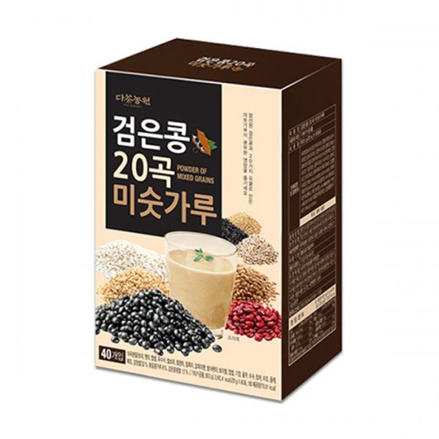 다농원 검은콩 20곡 미숫가루 40Tx1개 - 영양 가득한 전통 곡물 가루