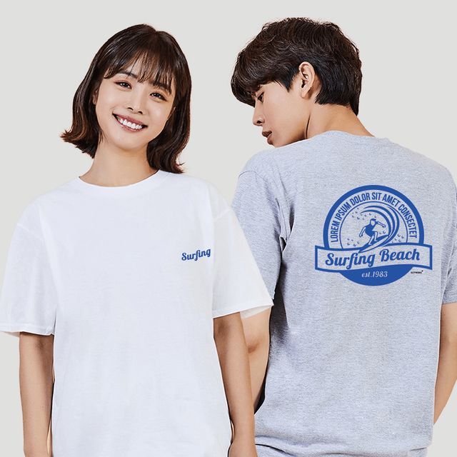 키밍 해변 서핑 도전 오버핏 남자 민소매 티셔츠