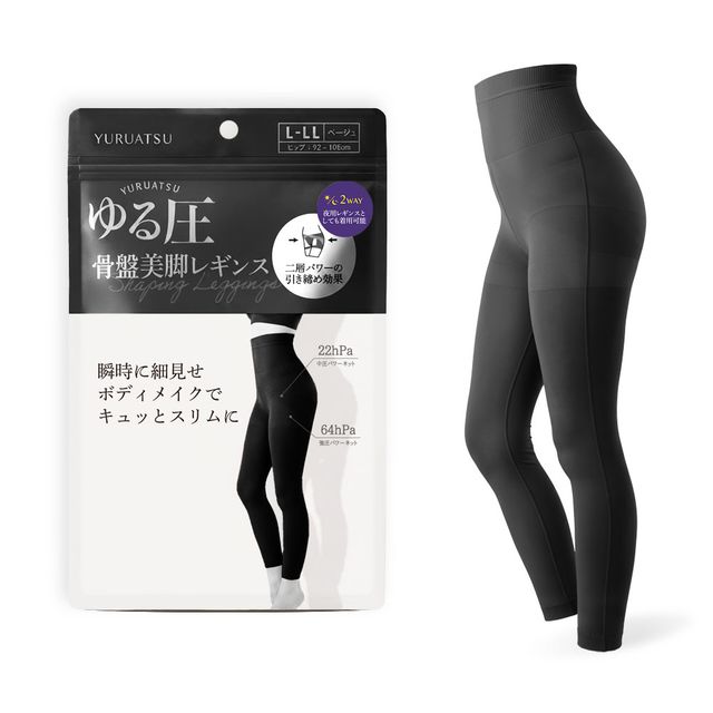 일본 직수입 힙업 보정 압박 레깅스(블랙)