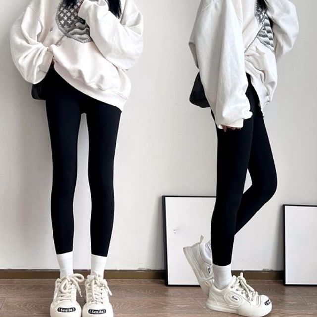 URK 기본 스판 274 블랙 디자인 여성 레깅스