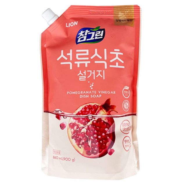IS-SA 참그린 석류식초 설거지 주방세제 860ml 대용량 천연 세정제