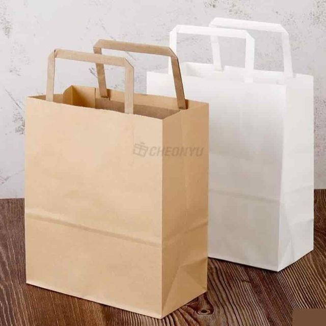 플랫쇼핑백 소 12p 종이쇼핑백 선물용쇼핑백 종이가방 포장쇼핑백