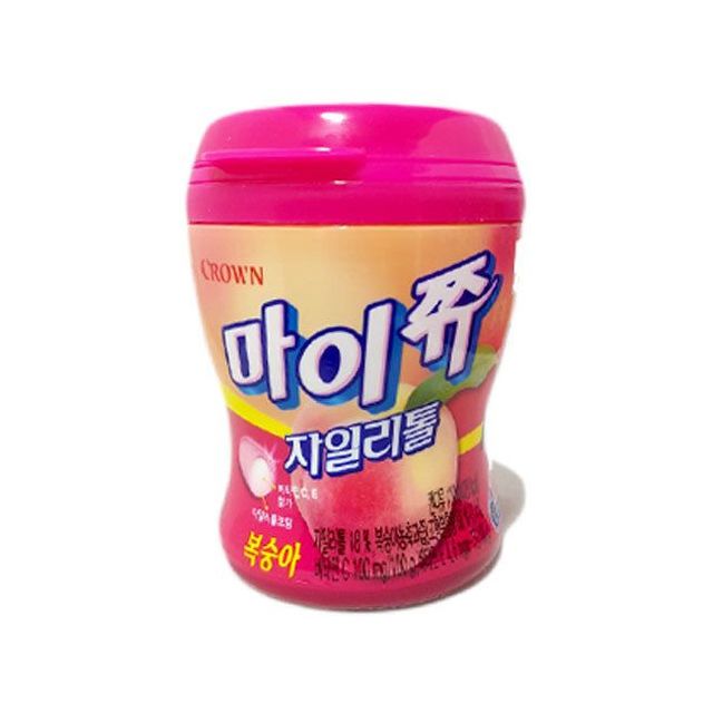 크라운 마이쮸 용기 복숭아 110g 1개 사무실 간식