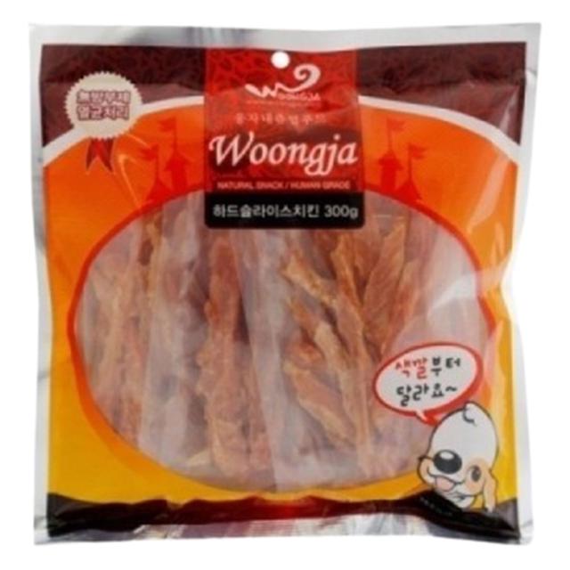 강아지 치킨 하드슬라이스 300g, 애견 육포 간식