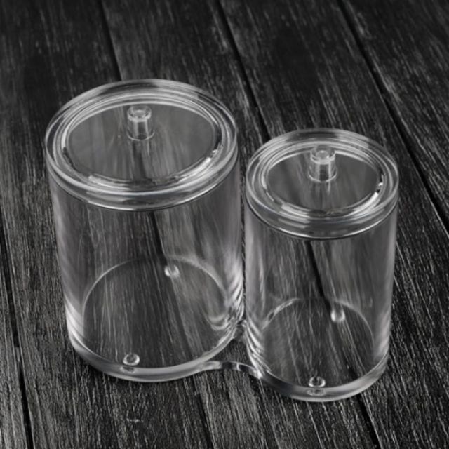 화장솜 꽂이 면봉 화장대 스탠드 투명 정리 수납