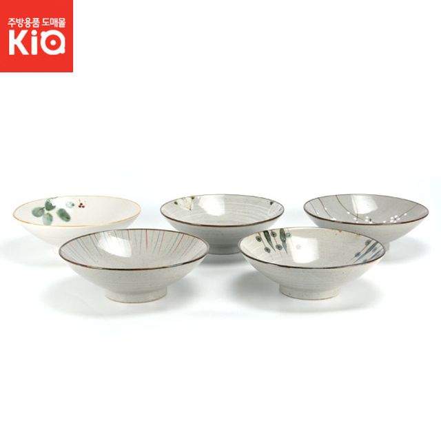 도자기 설화 V면기 9.75인치 탕기 칼국수그릇 짬뽕그릇