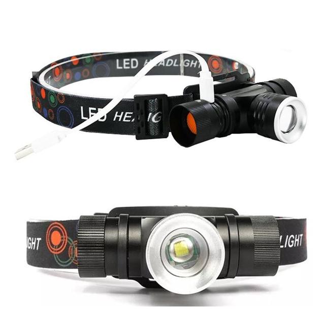 XMLT6 LED 충전식 야외 등산 낚시 랜턴 헤드랜턴
