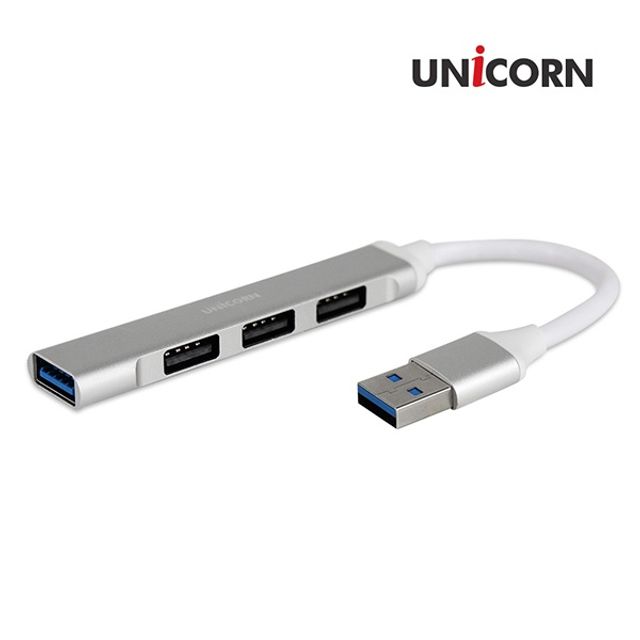 유니콘 USB 4포트 슬림타입 무전원 USB허브