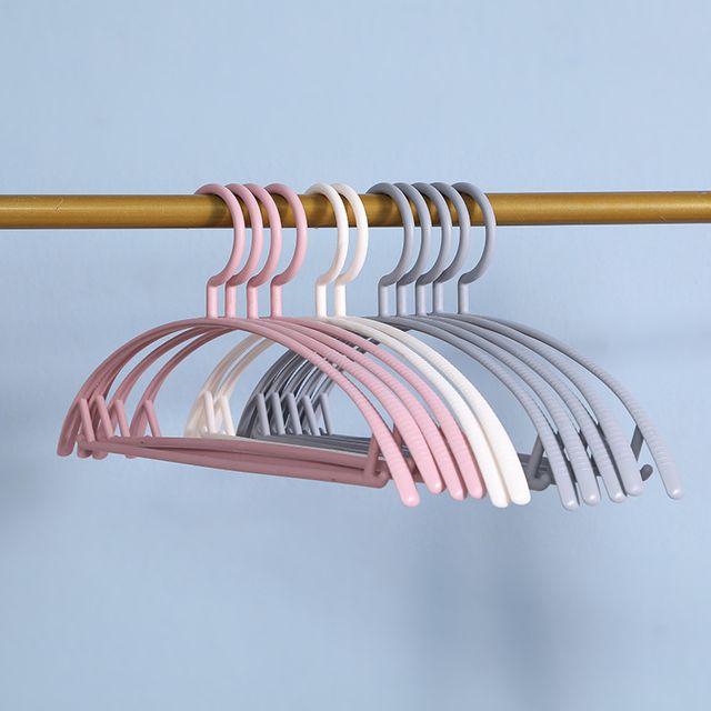 화이트 니트옷걸이 세탁소 옷가용 논슬립 코팅 옷걸이