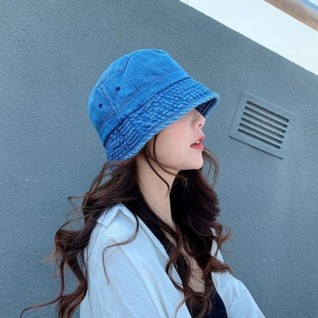 볼캡 모자 청 스냅백 다우리협력업체02 스트릿 2컬러 청모자 벙거지 원픽 데님 여성 데님벙거지