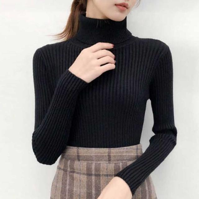 목폴라 골지 티셔츠 도톰포근 터틀넥 슬림핏 캐주얼