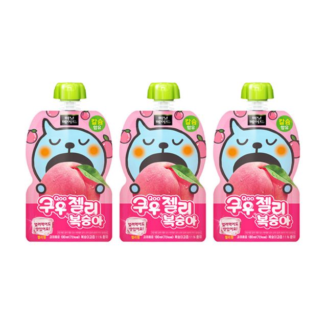 쿠우젤리 복숭아 130파우치 10입