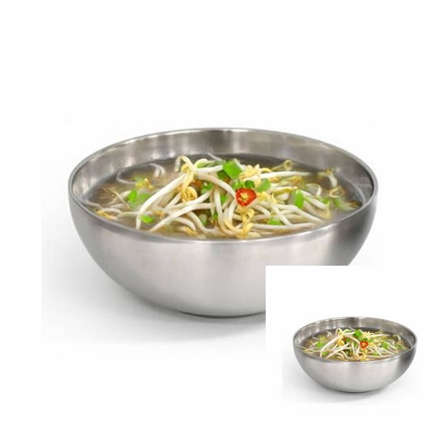 스텐 이중 냉면그릇 22cm 식당그릇 고깃집
