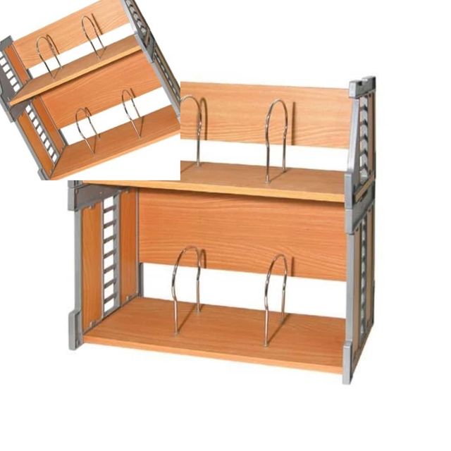 원목2층만능책꽂이 600x250x600mm 2층책꽂이 원목책꽂이 원목2단책꽂이 사무실책꽂이