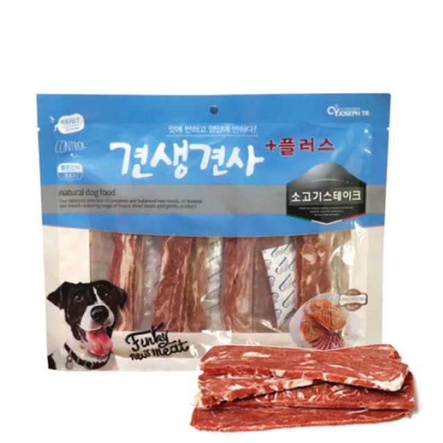 견생견사 플러스 소고기 스테이크 300g 강아지 간식