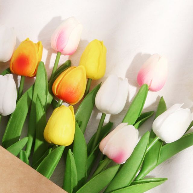 튤립조화 조화 꽃 장식 망고튤립조화 꽃꽂이재료