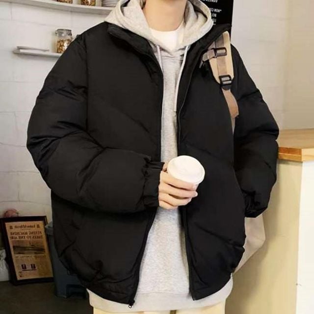 남성 패딩점퍼 솜털패딩 캐주얼잠바 - 가벼운 보온