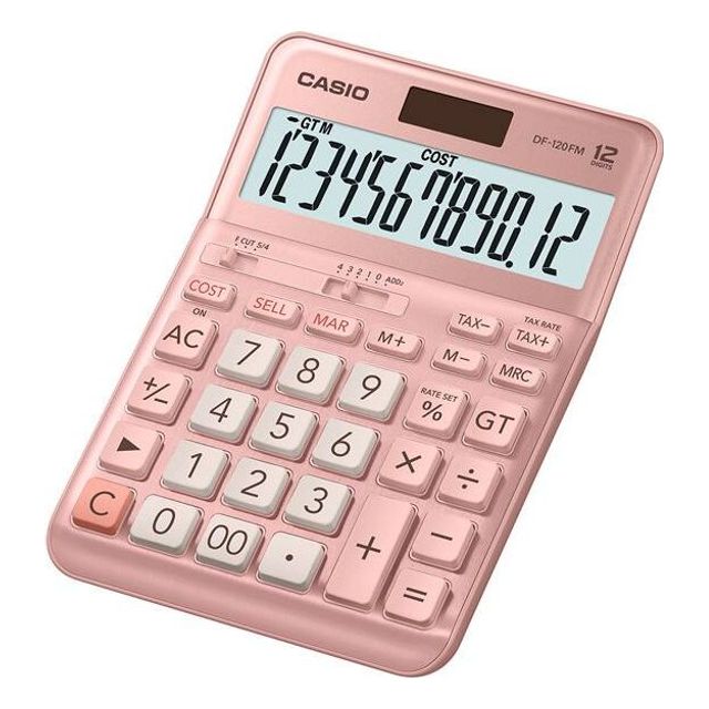 카시오 일반 전자 계산기 DF-120FM(PK)핑크(1개)