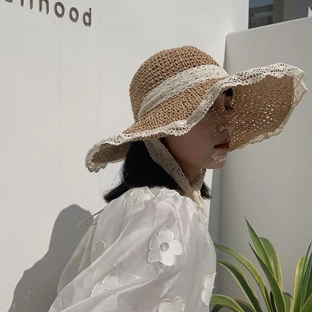 스토로우 썬바이저 햇 리본 햇빛 UV선캡 여름