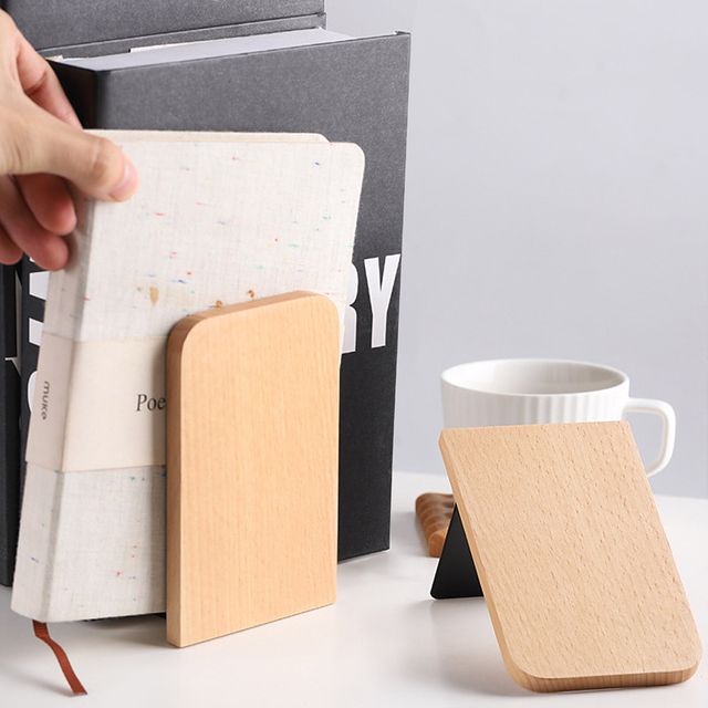 원목 북엔드 2p 13x8cm L자형 책고정 책거치대 북앤드