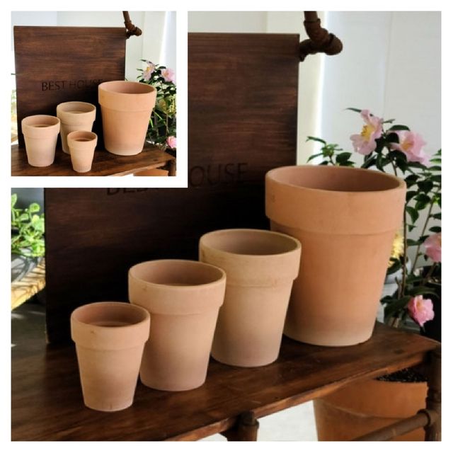 베트남 토분 살구색 키큰기본형 알토플라워 16x19cm 황토화분 황토토분 수입화분 토기화분