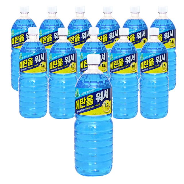 혜명몰 청개구리 에탄올 워셔액 1.8L 12개입 수입차 자동차악세서리 수입차용품 워셔액에 윈도우와이퍼
