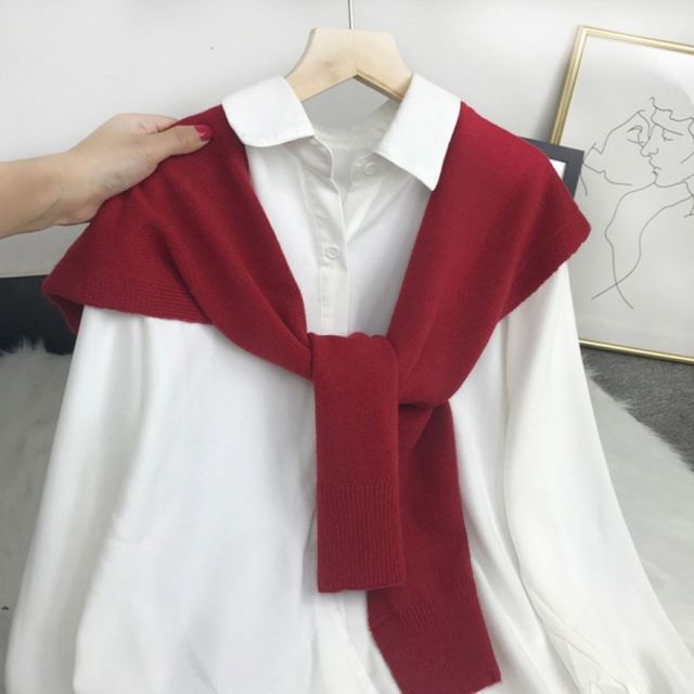 여성 루즈핏 어깨 걸침 니트 가디건 볼레로 숄 10컬러 데일리룩