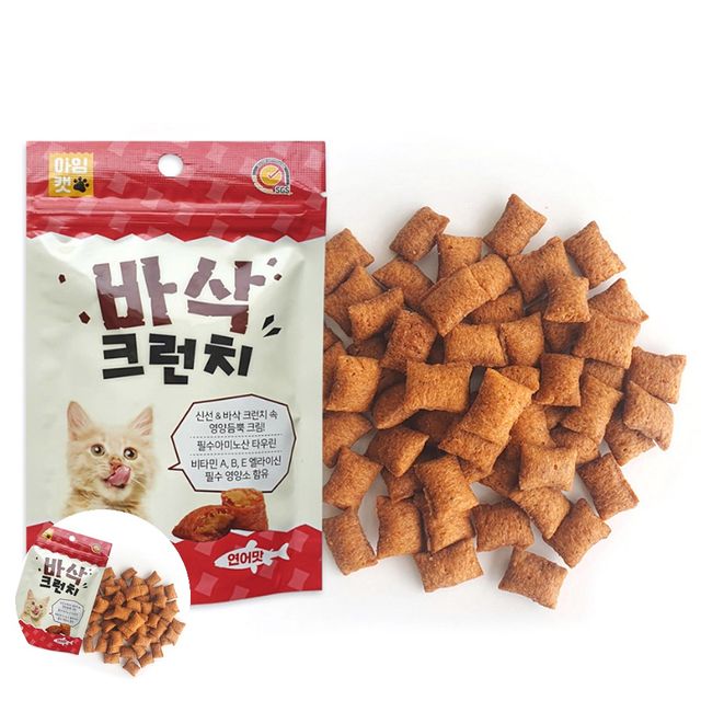 고양이먹이 고양이밥 바삭크런치 70g 연어