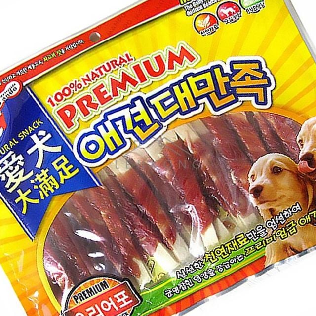 강아지 훈련용 간식 오리 스틱, 훈련 간식 건조육