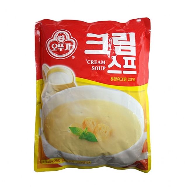 오뚜기 크림스프 1kg - 부드럽고 풍부한 맛의 간편 조리식품