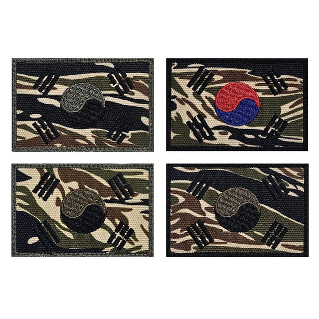타이거 스트라이프 태극기 패치 와펜
