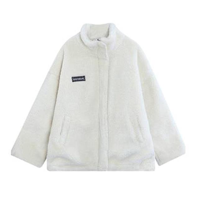 화이트 양털집업 후리스 점퍼 플리스자켓 데일리 외투