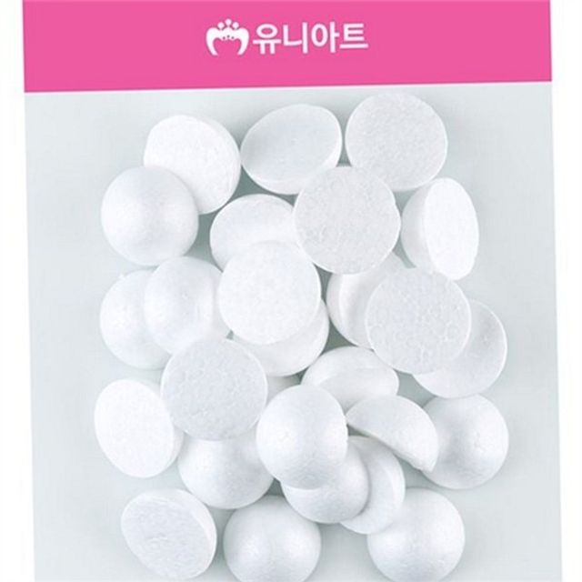미술용 반원 스티로폼 공예용 스티로폼 공예 백색폼 반구 아트