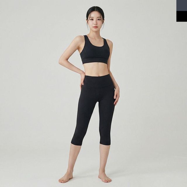여성 요가 운동 부 러닝 레깅스 베이직7 쫀쫀